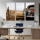 Old Rustic Classic Car Wall Art Canvas Print