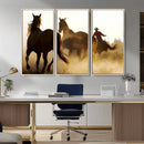 Horses and Cowboys Wall Art Canvas Print by MyGreatCanvas | Canvas Wall Art Prints | Photo Prints & Wall Decor