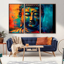 Colorful Buddha Wall Art – Framed Abstract Portrait Canvas by MyGreatCanvas | Canvas Wall Art Prints | Photo Prints & Wall Decor