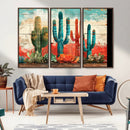Colorful Cacti Wall Art – Framed Vibrant Succulent Canvas by MyGreatCanvas | Canvas Wall Art Prints | Photo Prints & Wall Decor