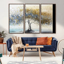 Silver Tree Wall Art – Framed Golden Leaves Canvas Artwork, by MyGreatCanvas | Canvas Wall Art Prints | Photo Prints & Wall Decor