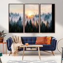 Misty Forest Wall Art – Framed Sunrise Pines Canvas Artwork, by MyGreatCanvas | Canvas Wall Art Prints | Photo Prints & Wall Decor