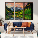 Wall Art Canvas Print – Sunset Glow Mountain Canvas, Peaks by MyGreatCanvas | Canvas Wall Art Prints | Photo Prints & Wall Decor