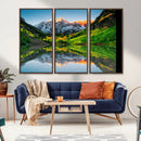 Majestic Snow-Capped Peaks Wall Art Canvas Print, Vibrant by MyGreatCanvas | Canvas Wall Art Prints | Photo Prints & Wall Decor