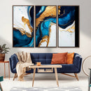 Gold Blue Abstract Canvas Print, Elegant Navy and Gold by MyGreatCanvas | Canvas Wall Art Prints | Photo Prints & Wall Decor