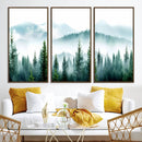 Pine Forest Wall Art Canvas Print – Misty Mountains Foggy by MyGreatCanvas | Canvas Wall Art Prints | Photo Prints & Wall Decor