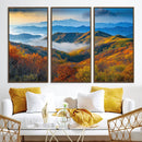 Autumn Mountains Wall Art Canvas Print – Foggy Peaks
