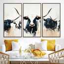 Texas Longhorn Wall Art Canvas Print – Majestic Horned Bull