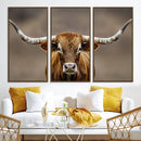 Texas Longhorn Wall Art Canvas Print – Brown Bull Rustic by MyGreatCanvas | Canvas Wall Art Prints | Photo Prints & Wall Decor