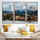 Grand Teton Park Wall Art Canvas Print – Framed Alpine Lake