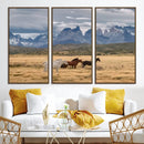 Grand Teton Park Wild Horses Wall Art Canvas Print – Framed by MyGreatCanvas | Canvas Wall Art Prints | Photo Prints & Wall Decor