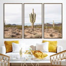 Saguaro Cactus Wall Art Canvas Print – Framed Desert