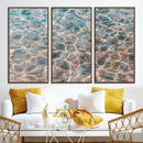 Clear Water Wall Art Canvas Print – Framed Sunlit Ocean