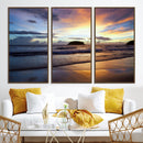 Beach Sunset Wall Art Canvas Print – Tropical Ocean Waves