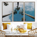 Tropical Palm Trees Wall Art Canvas Print – Framed