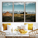 Rustic Farmhouse Wall Art Canvas Print – Teton Range Mormon