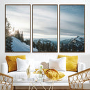 Snowy Mountain Wall Art Canvas Print – Frosty Peaks Alpine