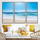 Wall Art Canvas Print Shiny Blue Sea and Beach by MyGreatCanvas | Canvas Wall Art Prints | Photo Prints & Wall Decor