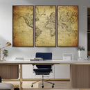Push Pin World Map Canvas Print – Travel Tracker Wall Art