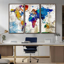 World Map Canvas Print – Framed Travel Map Wall Art for by MyGreatCanvas | Canvas Wall Art Prints | Photo Prints & Wall Decor