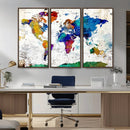 World Map Canvas Print – Detailed Map of the World Wall Art