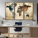 World Map Canvas Print – Detailed Map of the World Wall Art by MyGreatCanvas | Canvas Wall Art Prints | Photo Prints & Wall Decor