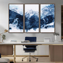 Abstract Blue Mountain Canvas Wall Art – Modern Triptych by MyGreatCanvas | Canvas Wall Art Prints | Photo Prints & Wall Decor