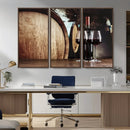 Wine and Barrel Wall Art Canvas Print by MyGreatCanvas | Canvas Wall Art Prints | Photo Prints & Wall Decor