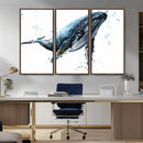 Watercolor Whale Wall Art Canvas Print by MyGreatCanvas | Canvas Wall Art Prints | Photo Prints & Wall Decor