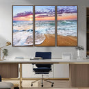 Coastal Sunset Art Beach Canvas Wall Art Print | Ocean Waves by MyGreatCanvas | Canvas Wall Art Prints | Photo Prints & Wall Decor