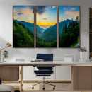 Green Forest Wall Art Canvas Print