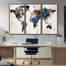 World Map Canvas Print – Framed Travel Map Wall Art for by MyGreatCanvas | Canvas Wall Art Prints | Photo Prints & Wall Decor