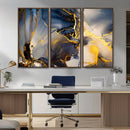 Large Abstract Wall Art Print - Gold and Blue Abstract by MyGreatCanvas | Canvas Wall Art Prints | Photo Prints & Wall Decor
