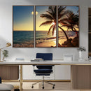 Sunset Palm Trees Wall Art Canvas Print by MyGreatCanvas | Canvas Wall Art Prints | Photo Prints & Wall Decor