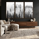 Forest Wall Art Print | Foggy Pine Forest Canvas Wall Art -
