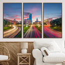 Dallas City Lights Large Wall Art Dallas Cityscape Canvas