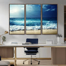 Majestic Ocean Wave Wall Art Canvas | 3 Panel Large Seascape