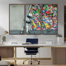 Banksy Colorful Street Graffiti Canvas Wall Art Print, by MyGreatCanvas | Canvas Wall Art Prints | Photo Prints & Wall Decor
