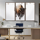 Bison Winter Wall Art Canvas Print For Farmhouse Decor