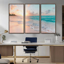 Beach Wall Art - Stunning Ocean Sunset Canvas Print with