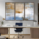 Blue Multi Panel Abstract Wall Art Canvas, Abstract Blue and