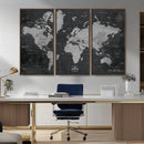 World Map Canvas Print – Detailed Map of the World Wall Art