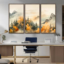 Abstract Watercolor Mountains and Trees Autumn Art, by MyGreatCanvas | Canvas Wall Art Prints | Photo Prints & Wall Decor