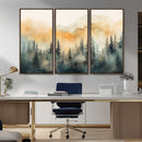 Abstract Forest Print - Mountain Wall Art | Autumn Landscape