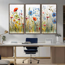 Colorful Wildflower Canvas Wall Art - Vibrant Floral