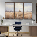 Golden Fields Wall Art Print Canvas – Serene Landscape of