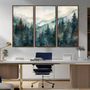 Serenity Forest Wall Art Canvas | Foggy Mountain Landscape