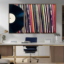 Vinyl Record and Album Collection Canvas Wall Art - Retro
