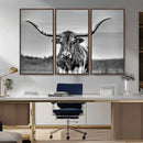 Texas Longhorn Cow Wall Art, Texas Longhorn Canvas, Cattle