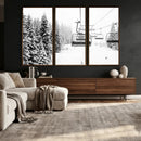 Winter Forest Wall Art Canvas Print – Framed Snowy Mountain